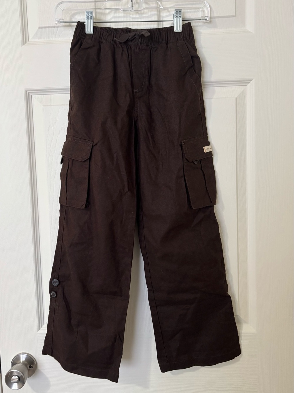 Janie and Jack Boys Linen Blend Roll Tab Cargo Pants